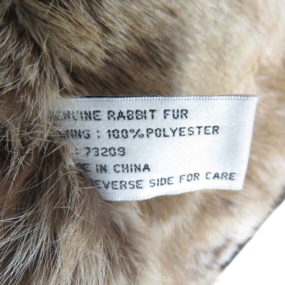 Marvin Richards 1990s Vintage Rabbit Fur Jean Jacket Denim Jacket Large - Picture 7 of 8